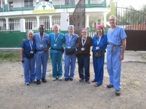 (From l to r) Nurse Ann, Engineer Gerald, Optometrist ,  Dr, Beth Bromberg, Dr.  , Optometrist , Dr. Mitch Stein