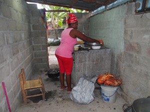 Cooking in Haiti